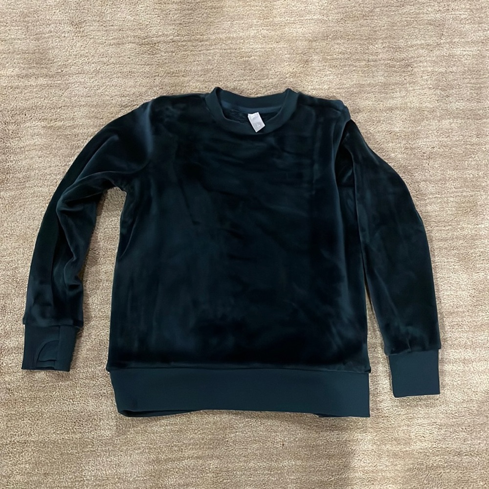 Athleta Girl feeling great pullover top size L hunter green